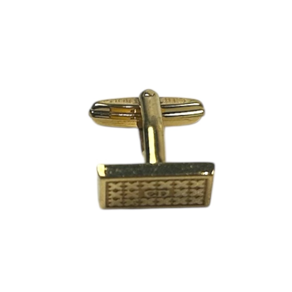 Christian Dior Vintage Rare Gold Designer Cufflink - Picture 2 of 7